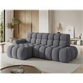 Corner sofa Eleedro L, electrically extendable, Calmora 05, grey, H98x283x165cm