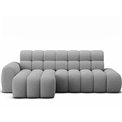 Corner sofa Eleedro L, electrically extendable, Royal 04, boucle, grey, H98x283x165cm