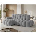 Corner sofa Eleedro L, electrically extendable, Royal 04, boucle, grey, H98x283x165cm