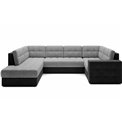 Corner sofa Elewett L, sleeping function, Monolith 84, Monolith 97, velvet, grey, H82x299x198cm
