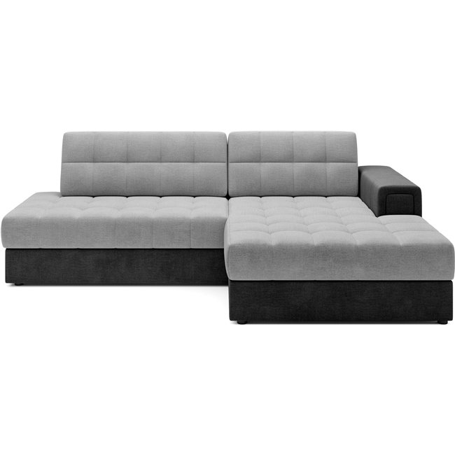 Corner sofa Elezalt R, sleeping function, Monolith 84, Monolith 97, velvet, grey, H82x240x150cm