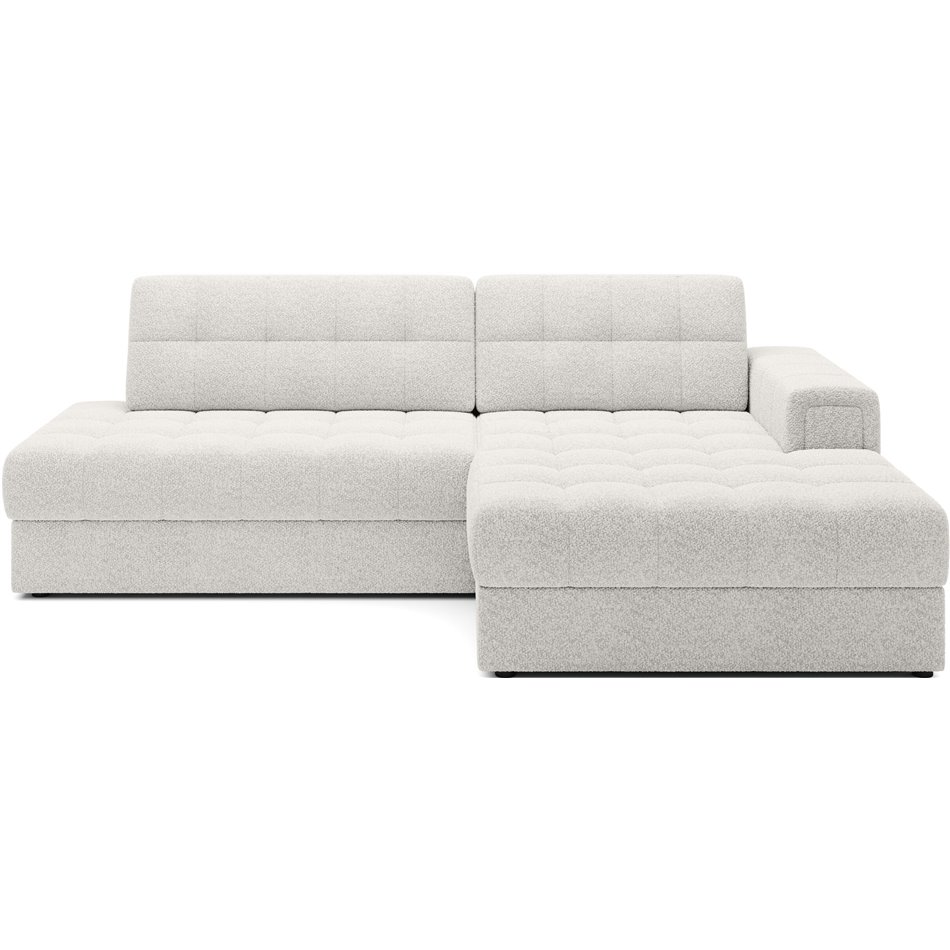 Corner sofa Elezalt R, sleeping function, Royal 01, boucle, white, H82x240x150cm