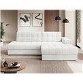 Corner sofa Elezalt R, sleeping function, Royal 01, boucle, white, H82x240x150cm