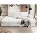 Corner sofa Elezalt R, sleeping function, Royal 01, boucle, white, H82x240x150cm