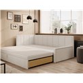 Sofa bed Elfulgeo L, sleeping function, Royal 01, boucle, white, H77x214x82cm