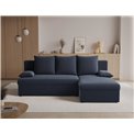 Corner sofa Elgino L/R Reversible, sleeping function, Jarell 06, corduroy, dark grey, H90x201x143cm