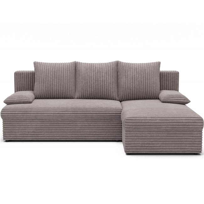 Corner sofa Elgino L/R Reversible, sleeping function, Modullo 03, grey, H90x201x143cm