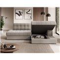 Corner sofa Elezalt R, sleeping function, Sola 18, beige, H82x240x150cm