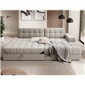 Corner sofa Elezalt R, sleeping function, Sola 18, beige, H82x240x150cm