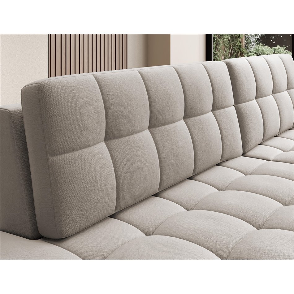 Corner sofa Elezalt R, sleeping function, Sola 18, beige, H82x240x150cm