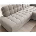 Corner sofa Elezalt R, sleeping function, Sola 18, beige, H82x240x150cm