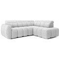 Corner sofa Elfalconn R, electrically extendable, Coralline 01, grey, H107x258x208cm