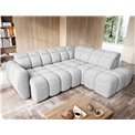 Corner sofa Elfalconn R, electrically extendable, Coralline 01, grey, H107x258x208cm