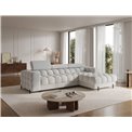 Corner sofa Elferlo R, sleeping function, Royal 03, boucle, grey, H93x285x181cm
