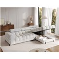 Corner sofa Elferlo R, sleeping function, Royal 03, boucle, grey, H93x285x181cm