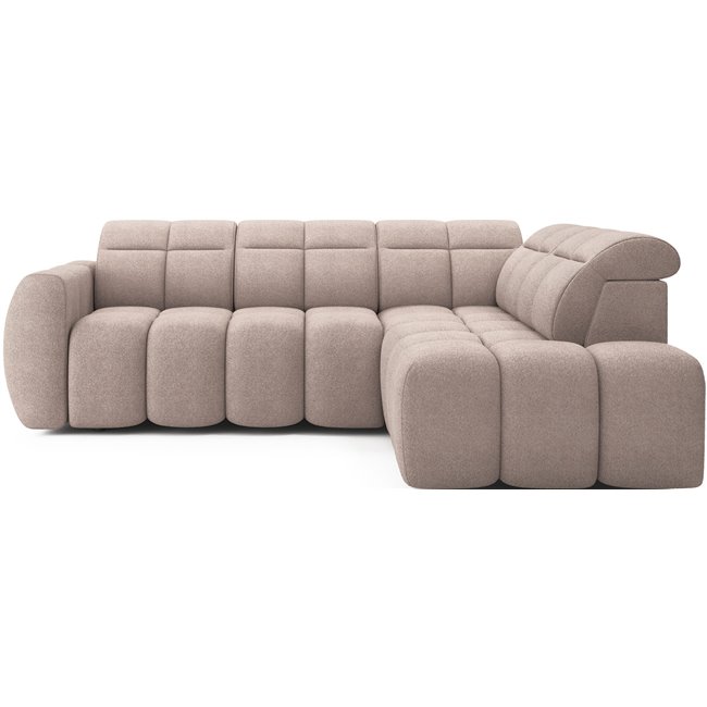 Corner sofa Elfalconn R, electrically extendable, Xillar 20, brown, H107x258x208cm