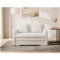 Sofa bed Elario, sleeping function, Royal 01, boucle, white, H85x130x103cm