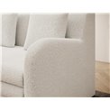 Sofa bed Elario, sleeping function, Royal 01, boucle, white, H85x130x103cm