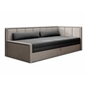 Sofa bed Elfulgeo R, sleeping function, Poco 04, Poco 03, grey, H77x214x82cm