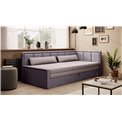 Sofa bed Elfulgeo R, sleeping function, Poco 101, Poco 41, pink, H77x214x82cm