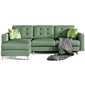 Угловой диван Elsgard L/R Reversible, раздвижной, Soro 34, зелёный, H93x248x162cm