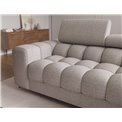 Corner sofa Elferlo R, sleeping function, Royal 20, boucle, beige, H93x285x181cm