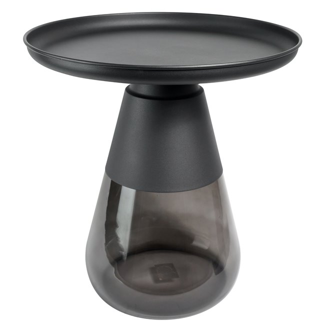 Журнальный столик Jell, зеленый/золотой цвет, металл/стекло, D55cm H50cm