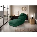 Chaise lounge chair Eltaco, Nube 35, velvet, dark green, H95x85x170cm