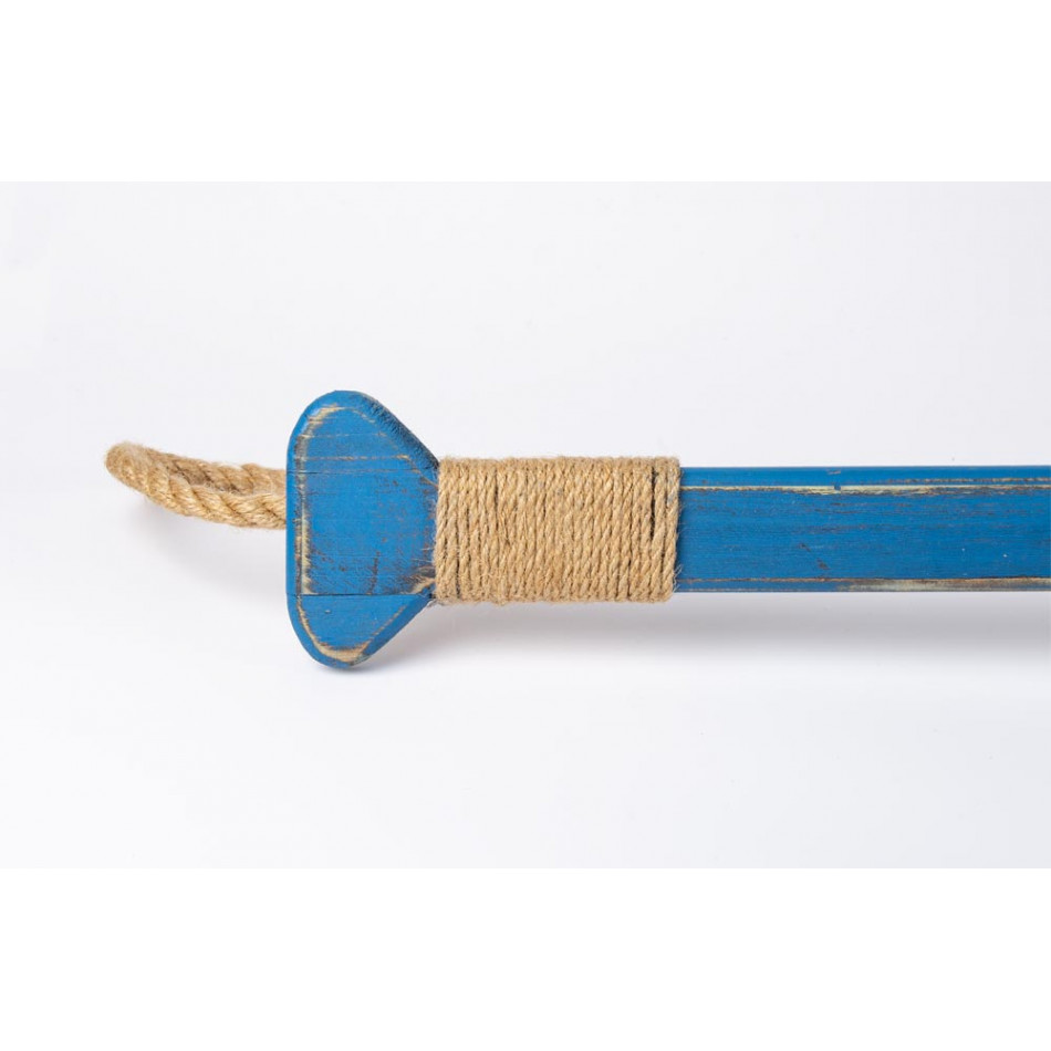 Sienas dekors Paddle Blue, koks, 14x3x130cm