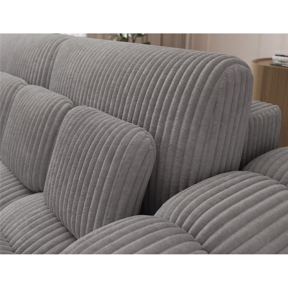 Sofa bed Elcotonn, sleeping function, Modullo 03, grey, H105x256x119cm