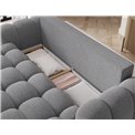 Sofa bed Elcotonn, sleeping function, Royal 04, boucle, grey, H105x256x119cm