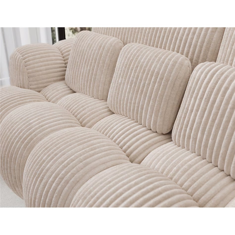 Sofa bed Elcotonn, sleeping function, Modullo 01, white, H105x256x119cm