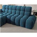 Corner sofa Eleedro L, electrically extendable, Amore 40, boucle, blue, H98x283x165cm