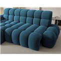 Corner sofa Eleedro L, electrically extendable, Amore 40, boucle, blue, H98x283x165cm