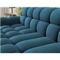 Corner sofa Eleedro L, electrically extendable, Amore 40, boucle, blue, H98x283x165cm