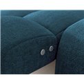 Corner sofa Eleedro L, electrically extendable, Amore 40, boucle, blue, H98x283x165cm