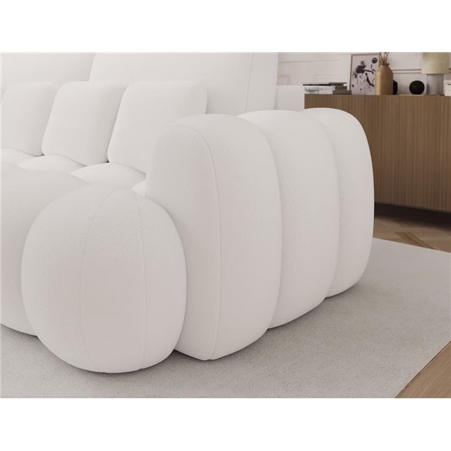 Sofa bed Elcotonn, sleeping function, Paolli 01, white, H105x256x119cm