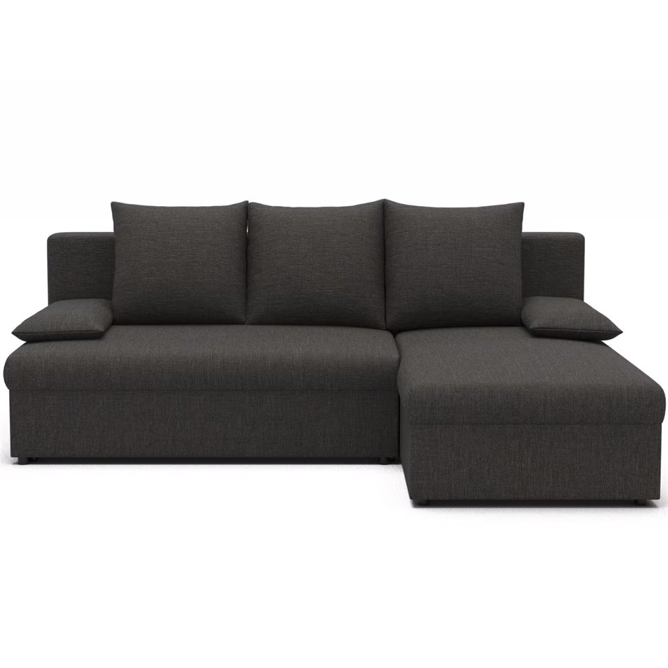 Угловой диван Elgino L/R Reversible, раздвижной, Sawana 05, темно-серый, H90x201x143cm