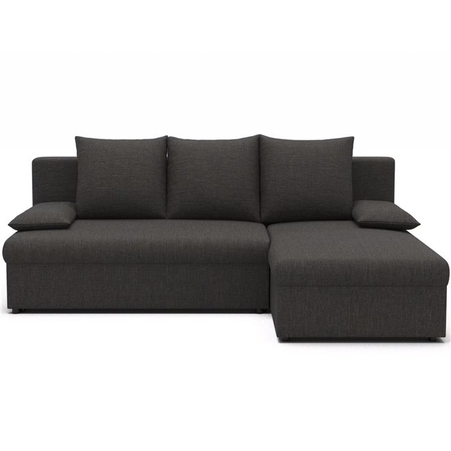 Угловой диван Elgino L/R Reversible, раздвижной, Sawana 05, темно-серый, H90x201x143cm