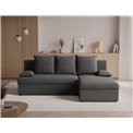 Угловой диван Elgino L/R Reversible, раздвижной, Sawana 05, темно-серый, H90x201x143cm