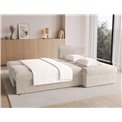 Corner sofa Elgino L/R Reversible, sleeping function, Modullo 18, beige, H90x201x143cm