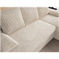Corner sofa Elgino L/R Reversible, sleeping function, Modullo 18, beige, H90x201x143cm