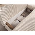 Corner sofa Elgino L/R Reversible, sleeping function, Modullo 18, beige, H90x201x143cm
