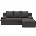 Угловой диван Elgino L/R Reversible, раздвижной, Sawana 21, серый, H90x201x143cm