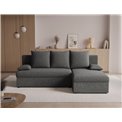 Угловой диван Elgino L/R Reversible, раздвижной, Sawana 21, серый, H90x201x143cm