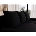 Угловой диван Elgino L/R Reversible, раздвижной, Sawana 14, черный, H90x201x143cm