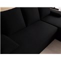 Угловой диван Elgino L/R Reversible, раздвижной, Sawana 14, черный, H90x201x143cm