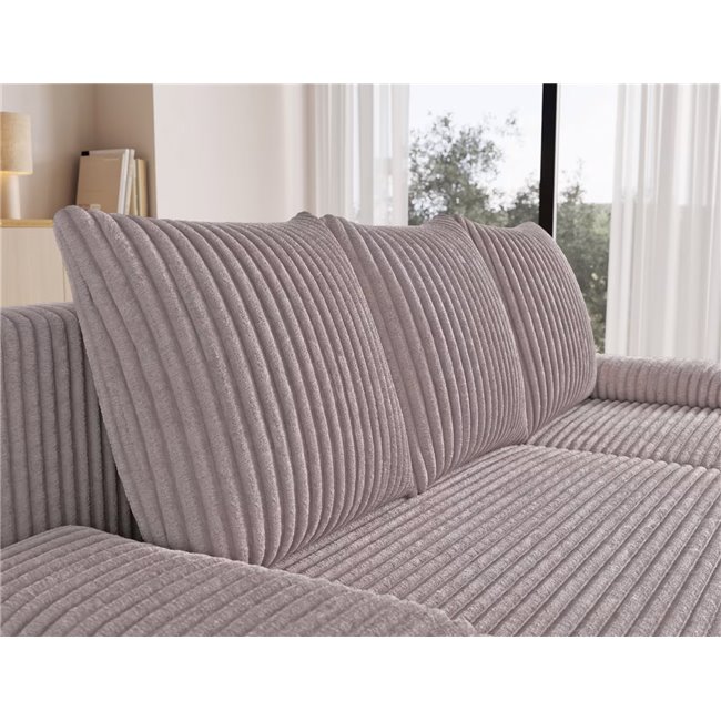 Corner sofa Elgino L/R Reversible, sleeping function, Modullo 03, grey, H90x201x143cm