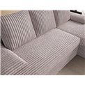 Corner sofa Elgino L/R Reversible, sleeping function, Modullo 03, grey, H90x201x143cm