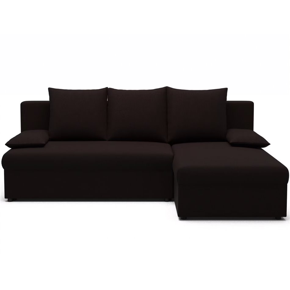 Угловой диван Elgino L/R Reversible, раздвижной, Sawana 26, коричневый, H90x201x143cm